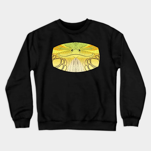 Yellow Iguana Mask Crewneck Sweatshirt by TwilightSaint